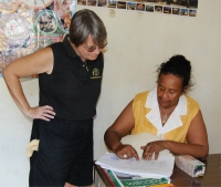 Founder of the Yolanda Thervil Foundation with Jenny Tryhane
